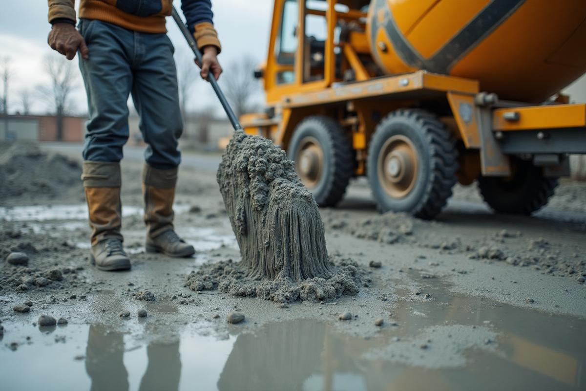 Processo de mistura e aplicação de concreto